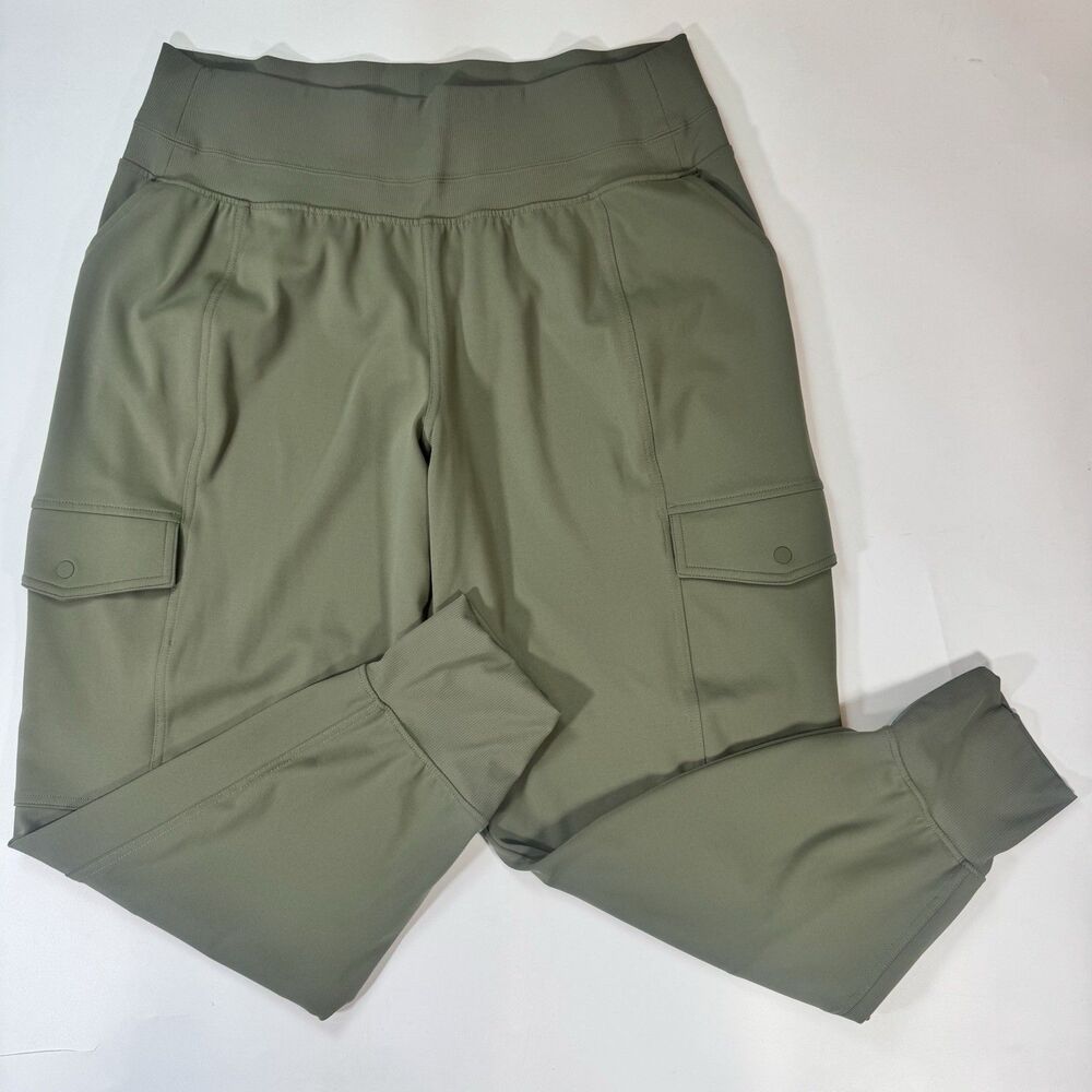 Athleta Venice High Rise Cargo Jogger Olive Green Women XL EXCELLENT CONDITION